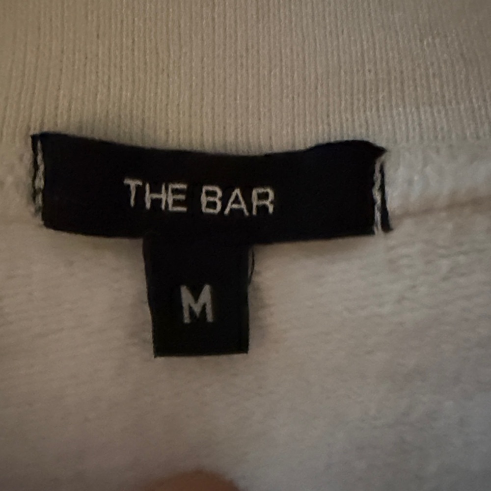 THE BAR White Sweatshirt with 'THE BAR' in Tan - Picture 2 of 2